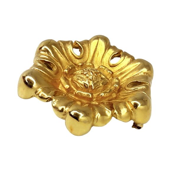 Erwin Pearl Gold Plated Floral Brooch Pin Statement Jewelry Elegant Signed RARE - Picture 3 of 16